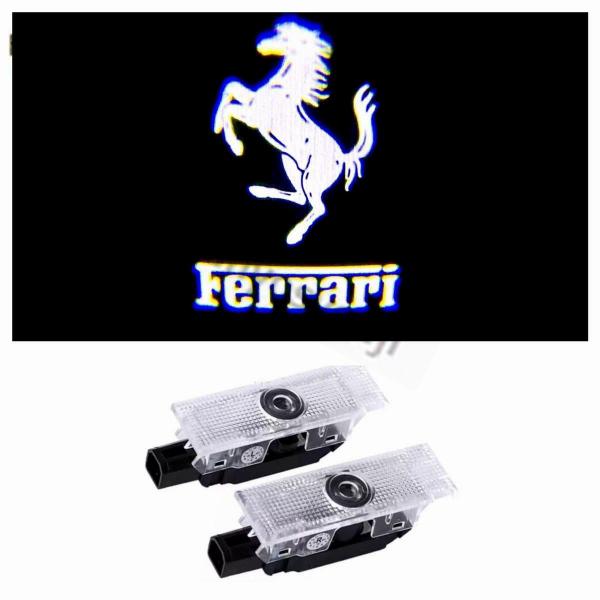 NEWタイプ 高性能 Ferrari LED HD ロゴ プロジェクター カーテシランプ 812 スーパーファスト カリフォルニア T ポルトフィーノドア ライ