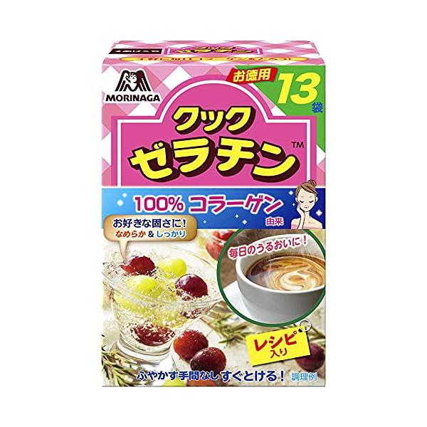 ・ 13袋 (x 4) ・内容量:(5g×13P)×4箱・カロリー:1袋(5g)当り 18kcal・原材料:ゼラチン・商品サイズ(高さ×奥行×幅):110mm×220mm×74mm