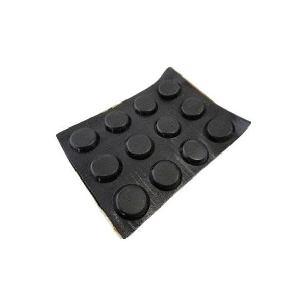 シール付ゴム足　円の直径約φ19mm　高さ4mm　シール接着ゴム足・ケース用ゴム足　12個入　＜2zi-040＞