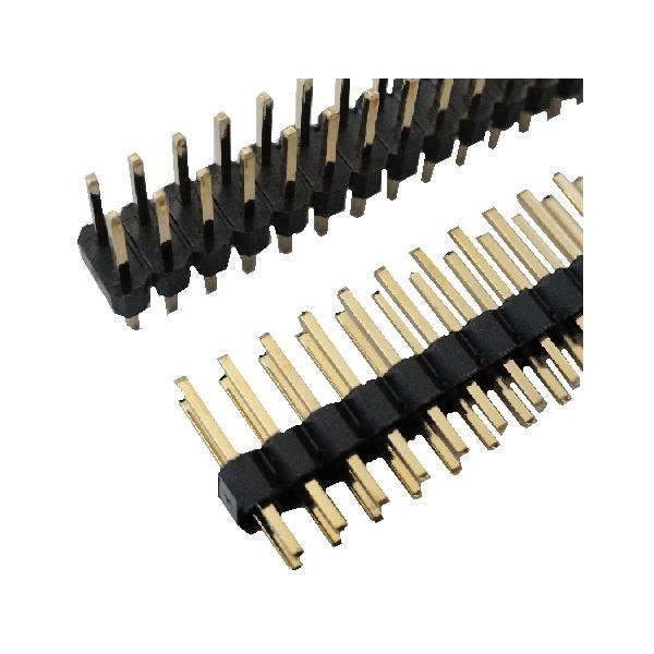 2×7=14P L字90度 ピンソケット 金メッキ 2.54mmピッチ 2個入