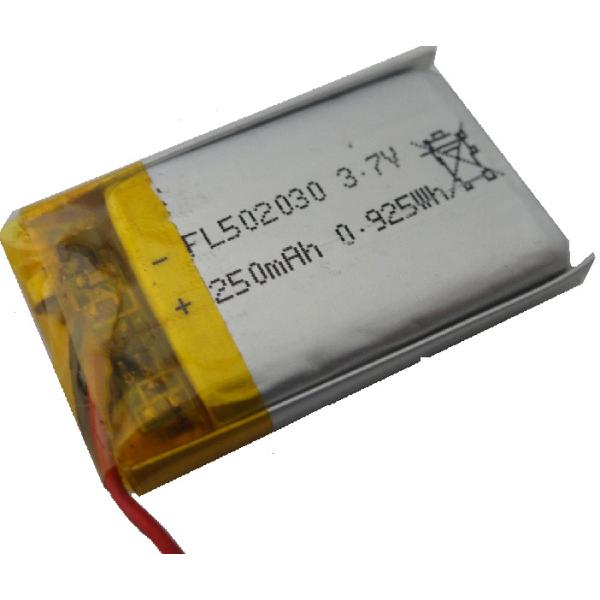 3.7V　250mAh　約31.4×約20.1×厚約4.9mm　工作用リチウムイオン充電池　USBから充電　1個入　＜kei-715＞