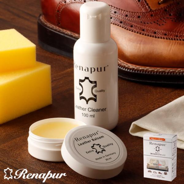 ■商品詳細商品名:ラナパー 革のお手入れキットブランド:Renapur内容量:クリーナー100ml×1、トリートメント30ml×1原産国:ドイツ付属:スポンジ×2(大小各1)、マイクロファイバー×1【ご使用の前に付属の取り扱い説明書を必ずお...