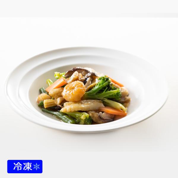 冷凍状態のまま湯煎、もしくは、冷蔵庫で１日解凍した後、電子レンジで温めるだけで、お手軽に召しあがりいただけるよう、リニューアルいたしました。豚肉・えび・いか・帆立貝に6種類の野菜を加え、オイスターソースの旨味を活かした八宝菜です。＜内容量＞...