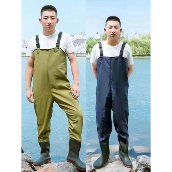 ウェーダー チェストハイ 釣り 渓流釣り 農作業 漁業 海釣り 胴付長靴 胴長 チェストハイウェーダー 完全防水 胸ポケット フィッシングウェーダー