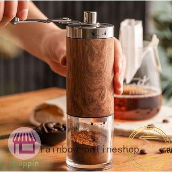 コーヒーミル手動100ｍl50gアウトドアキャンプ手挽きコーヒー粗さ調整可登山出張旅行便利グッズ手挽きコーヒーミル