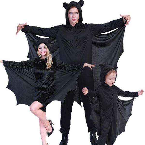 ハロウィン衣装 親子ペア服 バットガール ヴァンパイア デビル ドラキュラ吸血鬼 家族 お揃い 動物 コスプレ キッズ メンズ コスプレ コスチューム