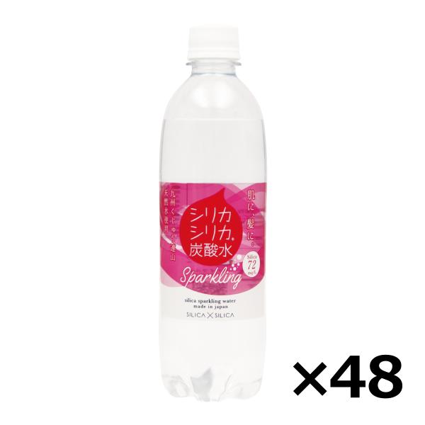 水 シリカ水 シリカシリカ炭酸水 500ml×48本（2ケース） スパークリングウォーター 炭酸水 シリカ ケイ素 （ケース出荷） 送料無料