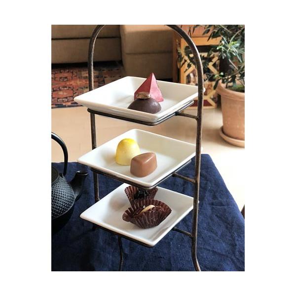 プチオードブル3段セット 白 ホームパーティー アフタヌーンティー(お