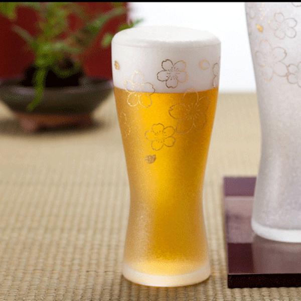 ビールグラス 泡づくりプレミアム 桜 Mサイズ アデリア 10オンス 6467