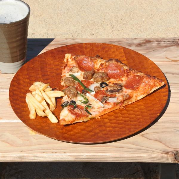 食器 お皿 大皿 木製 おしゃれ ラバーウッド ラウンド プレート 30cm QW-6685