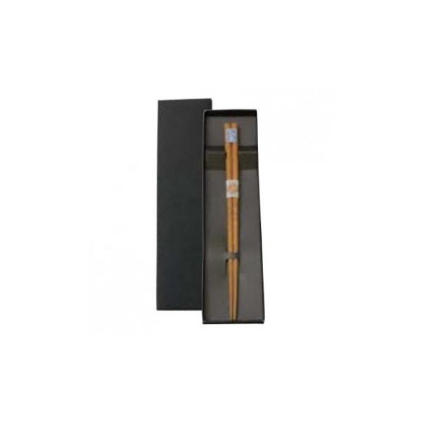 丸十　先角八角木箸22.5　黒箱入  6F41-6