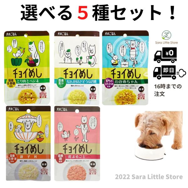 他サイト： わんわん チョイめし 選べる５種セット 各80gの商品画像