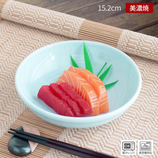 刺身鉢 青 小鉢 中鉢 浅鉢 美濃焼 和食器 和風 冷菜鉢 副菜鉢 盛鉢 割烹 旅館 業務用食器 / ブルー 菊型 5.0 楕円鉢