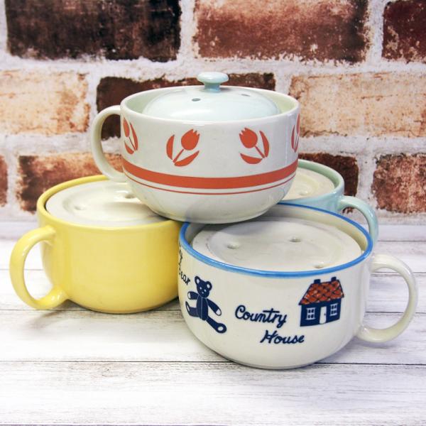 【商品名】でんしれんじ COOKING POT どんぶりくん 手付き（色柄おまかせ）【規格】アウトレット【サイズ】本体…直径 約13.5cm（持ち手を含むサイズ 17cm）×高さ 約10.5cm（フタ装着時）蓋…直径 12cm×高さ 4cm...