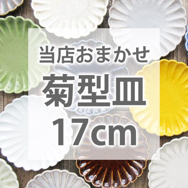 皿 プレート 菊型皿 和食器 食器 菊花 花型 輪花皿 美濃焼 和モダン オシャレ おまかせ 色おまかせ / 当店おまかせ 菊型皿 17cm ※難あり