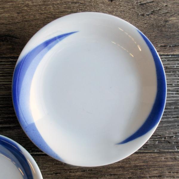 深皿 丸皿 和食器 白地 丸いお皿 青いライン入り 洋食器風 美濃焼 / ブルーウェーブ クープ皿・大 18.8cm