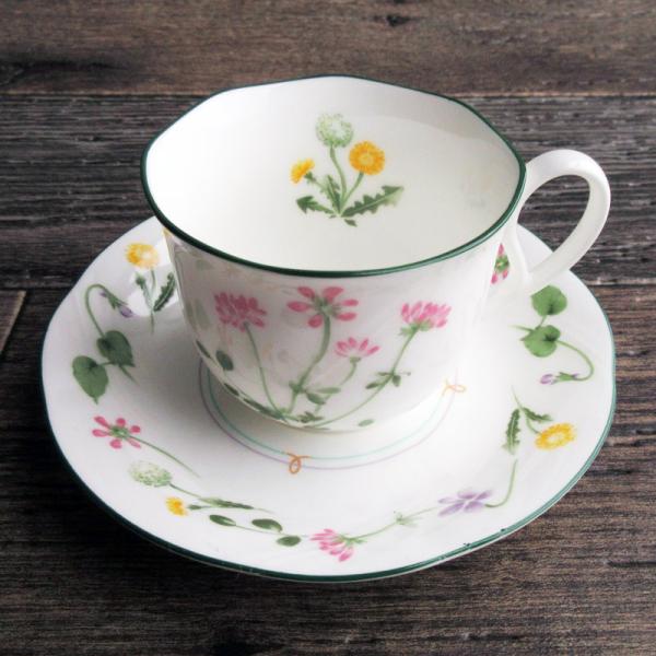 HOYA 3種の野の花 カップ＆ソーサー / ホヤ 保谷 コーヒーカップ