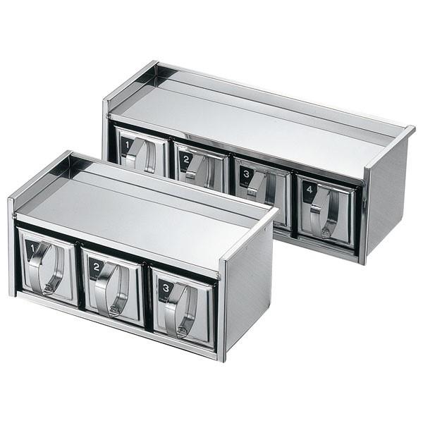 業務用 調味料入れ 18 8 引出式ヤクミ入 1段 4ヶ入 入数 1 Kys Aykm1802 業務用食器の高岡陶器 通販 Yahoo ショッピング