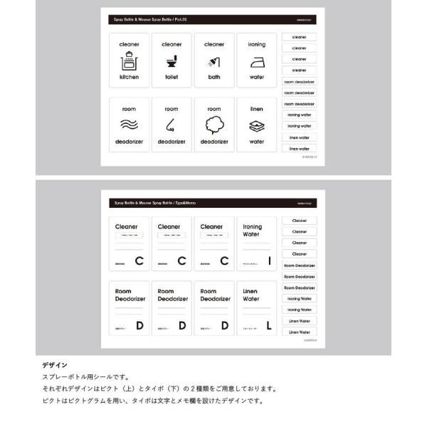 ■商品名：b2cスプレーボトル用ラベルシール（メール便10枚まで可）■サイズ：A4■カラー：ホワイト、クリア（透明＋黒インク）、クリア（透明＋白インク）、ブラウン（クラフト紙）■材質：PET（ホワイト）、PET（透明＋黒インク、透明＋白イン...