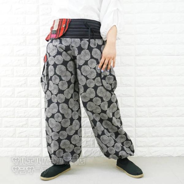 ワイドパンツ サルエルパンツ エスニック ファッション 総柄 民族柄 動物柄 花柄 幾何学模様 メンズ レディース ユニセックス フリーサイズ モノクロ Buyee Buyee Japanese Proxy Service Buy From Japan Bot Online