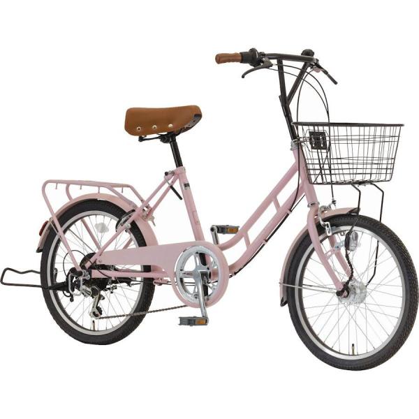 受付終了「中古」ミニベロ/外装6段/オートライト/ライムグリーン/20インチ ミニベロ シオノ グットタイム 20 外装6段 オートライト (フラットL