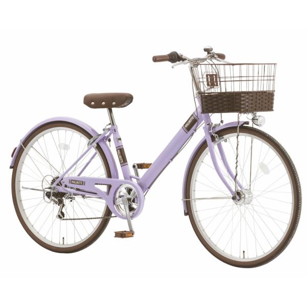 子供用自転車 シオノ マルロット 26 外装6段 オートライト (NJラベンダー) 26VK-S-6-HD SHIONO MALLROTTE 266 塩野自転車 シティサイクル