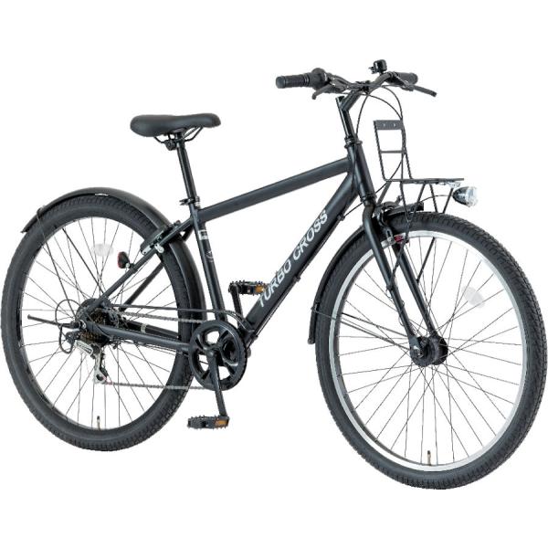 シティサイクル シオノ ターボクロス 27.5 外装6段 オートライト (フラットブラック) 27.5XAO-K-6-HD-CR SHIONO TURBO CROSS 276 塩野自転車