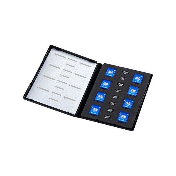 SANWA SDカード管理ケース 16枚収納　DVDトールケース型