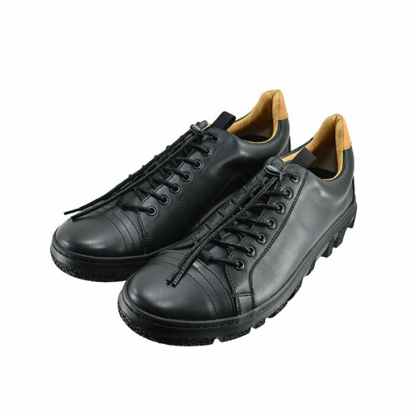 SPINGLE スピングル 超撥水レザースニーカー (BLACK