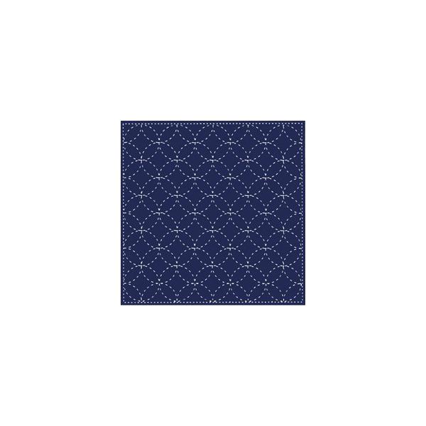 刺し子用ふきん・紺色（七宝つなぎ） : 刺し子糸の小鳥屋・Yahoo
