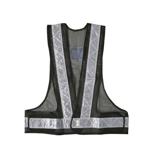 ■ネーム、会社名、血液型、タグ付■マジックテープで着脱、調節簡単！■50mm幅の高輝度反射テープ　●カラー：紺ｘシルバー●サイズ：フリー(着丈：55cm、ウエスト：90〜130cm)★一部離島・中継地域は「追加別料金(2,650円〜)」が必...