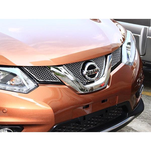 エクストレイル T32 X-TRAIL ステンレス メッシュ グリル カバー