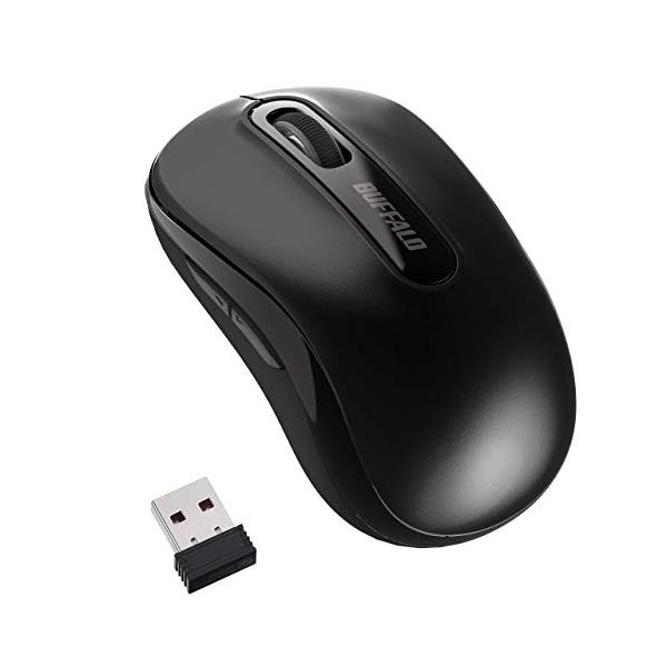 他サイト： バッファロー マウス 無線 ワイヤレス 5ボタン 戻る/進むボタン搭載 小型 軽量 節電モデル 最大584日使用可能 BlueLED ブラック BSMBW315BKの商品画像