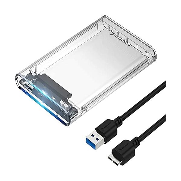 SABRENT 2.5インチ SSD外付けケース/ SATA SSD/ HDD SSD 1TB、SSD 2TB、SSD 500GB、SSD 4TB 最大16TB/ USB 3.2 SuperSpeed/ 工具不要/ SATA ?対応/