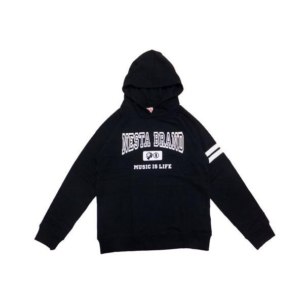 NESTA BRAND（ネスタブランド） パーカー MUSIC IS LIFE HOODY / BLACK 
