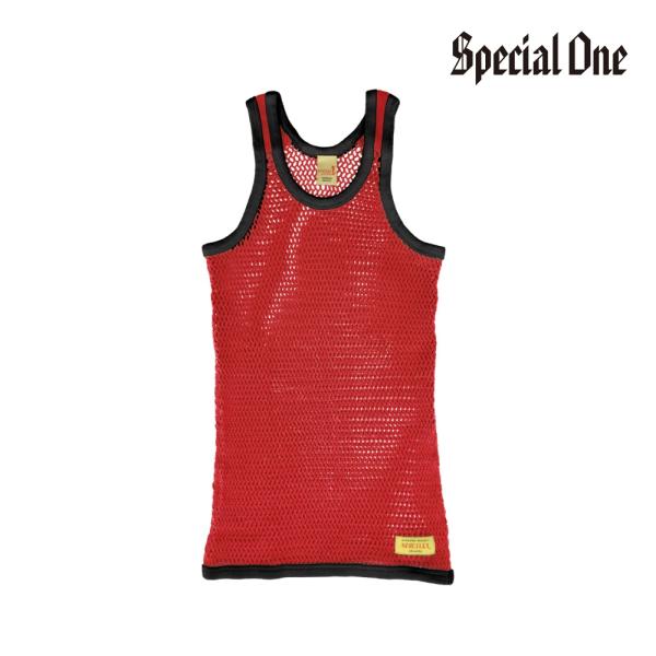 【新品】SPECIAL 1 網シャツ 赤×黒 M/L スペシャルワン アミシャツ SPECIAL 1 CLOTHING SPECIAL1（スペシャルワン）網シャツ