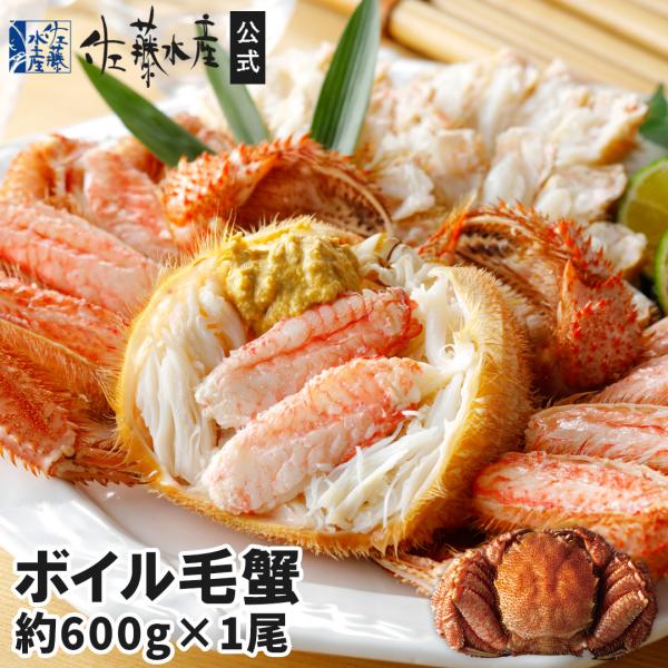 ボイル毛蟹約600g×1尾