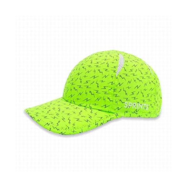 スプリンツ ランニングキャップ SPRINTS FLASH GREEN ユニセックス 調整可能 ロゴプリント 軽量 通気性 手洗い 乾きやすい 反射 夜間