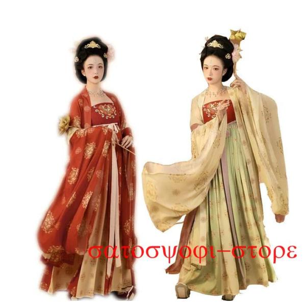 楽天市場】中華服 漢服 中国風古代宮廷衣装 振袖 引き裾貴妃風唐装漢服