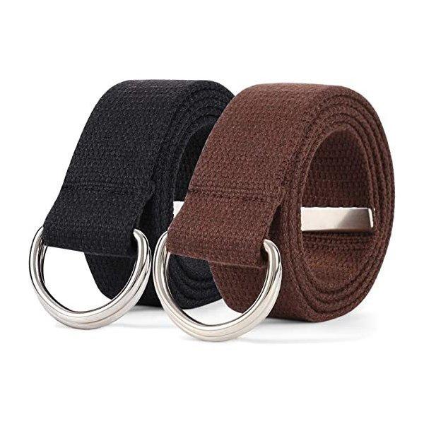 ベルト レディース ダブルリングベルト メンズ カジュアル 男女兼用 キャンバス 穴なし 自由にサイズ調整 無地 丈夫 10 S S ストーンオークガーデン 通販 Yahoo ショッピング