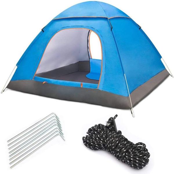 新品 テントキャンプ テント ワンタッチテント ツーリング テント 2~4人用 二重層 2WAY テント キャンプ用品 アウトドア 登山 露営 花見 uvカット加工 防風防水 折りたたみ 超軽量 蚊帳付き テント キャンプテント ツーリング ワンタッチテント 2〜4人用 二重層
