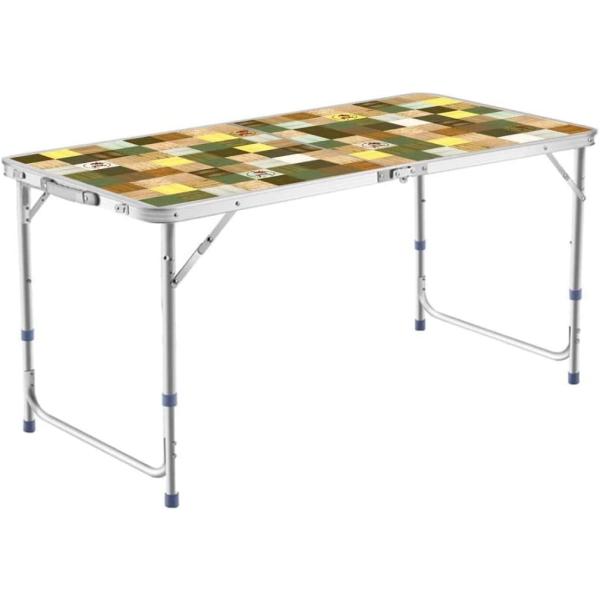 アウトドア 折りたたみ テーブル 高3段階120×60×(55-62-70)cm Amazon | アウトドア 折りたたみ テーブル 高さ3段階調整可能120