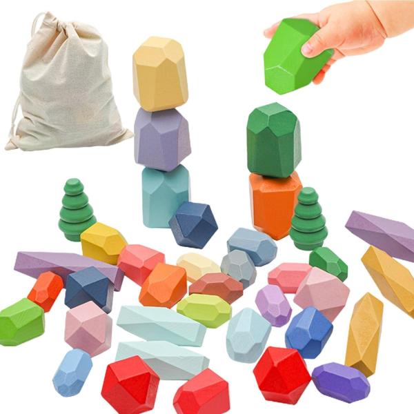 ?【スキルの発達】積み重ねることで、子供たちの思考、創造性、思考能力を発達させ、自分の操作を通して手と目の協調と手の器用さを鍛えることができます。?【色の知識を向上させる】バランスストーンは、お子様が色と形の認識に関する知識を向上させ、想像...