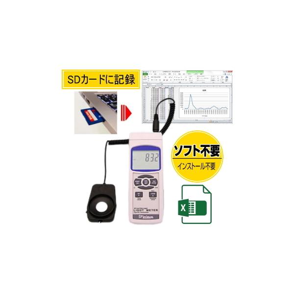 照度計 LX-1128SD LIGHT METER サトテック デジタル照度計データロガー LX-1128SD SDカード記録