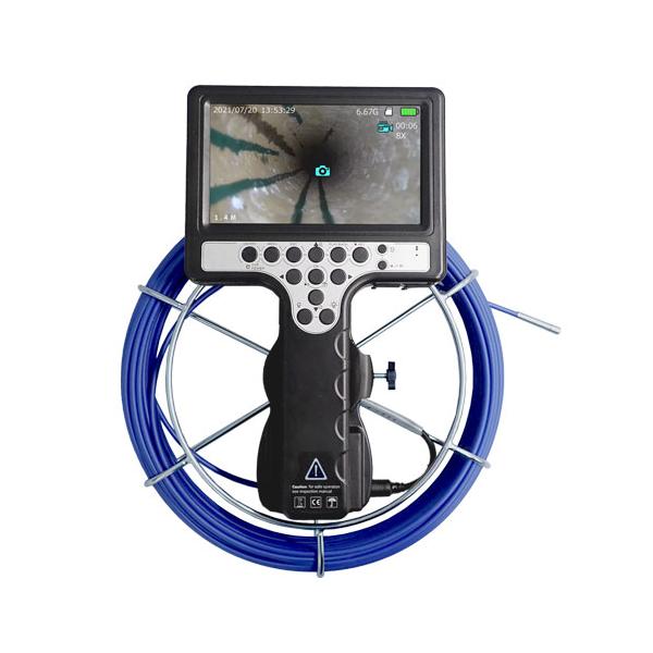 7インチモニターつきの画像・映像が記録できる管内検査カメラ・10mm〜40mmの小径配管に対応・メーターカウンター搭載で挿入距離表示。問題箇所の特定が可能・大画面7インチTFTカラーモニター(1024×600)・画像・動画をSDカードに記録...