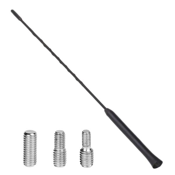 LIKENNY カーラジオアンテナ 自動車アンテナ ルーフアンテナ ラジオアンテナ AM/FM ショートアンテナ  ブラック/汎用 全長16インチ