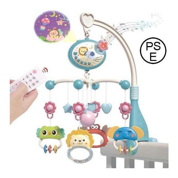 ベビーベッドメリーオルゴール赤ちゃん360度回転多機能寝かしつけ用品プレゼントベッドおもちゃおやすみメリー誕生日出産祝い