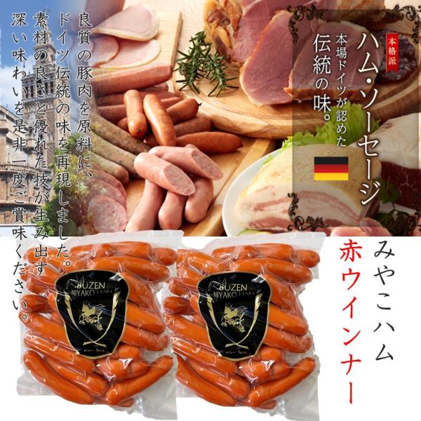 みやこハム 大人の赤ウインナー450gx2袋 : 九州グルメアドベンチャー