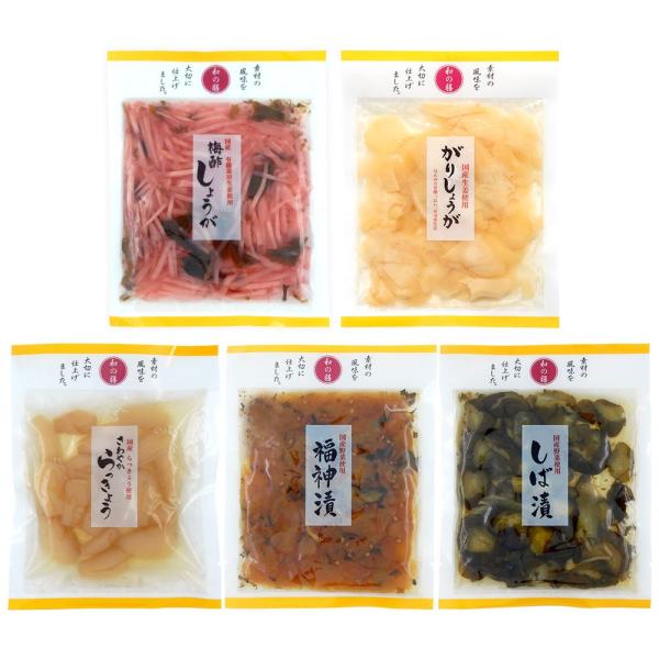 国産野菜＆無添加 マルアイ食品 バラエティ漬物5種セット 送料無料