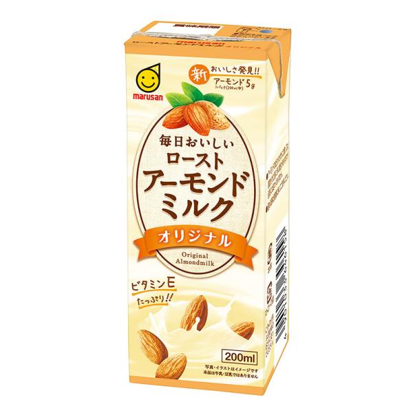 マルサンアイ 毎日おいしいローストアーモンドミルク オリジナル 200ml×48本 1本108円 送料無料 マルサン